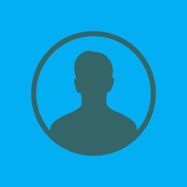 Kullanıcı simgesi simgesi. Kişi sembolü. İnsan avatarı. Düz stil. EPS 10.