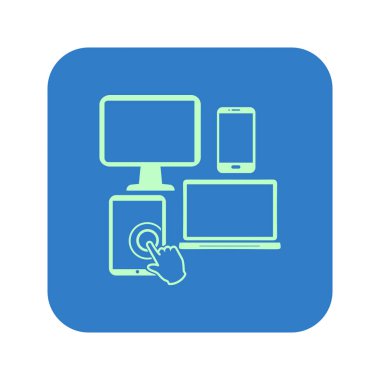 Elektronik Cihazlar. Akıllı telefon bilgisayar tablet netbook simbol.