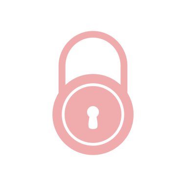 Kilit simgesi. Düz tasarım tarzı. Vektör EPS10.