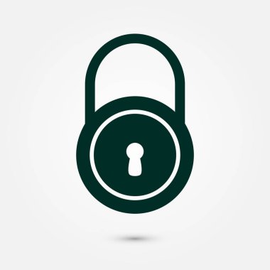 Kilit simgesi. Düz tasarım tarzı. Vektör EPS10.