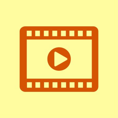 video simgesi. düz tasarım stili. vektör eps 10.