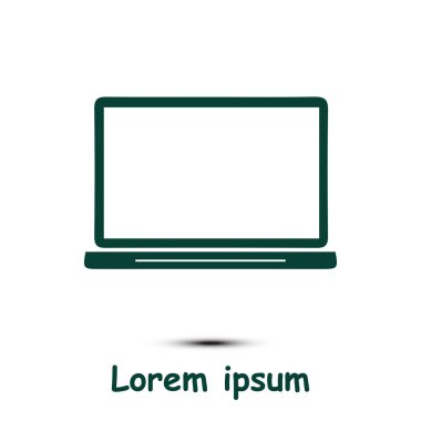 dizüstü bilgisayar kutsal kişilerin resmi, düz tasarım stili, vektör Eps 10, vektör çizim 