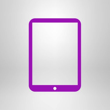 Modern dijital tablet Pc simgesi. Düz tasarım simgesi. EPS 10 vektör.