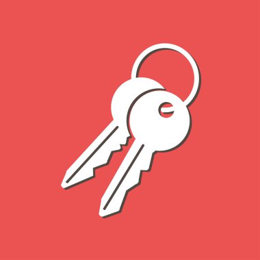 Anahtar simgesi. Kilit erkek. Güvenlik işareti. Düz tasarım stili.