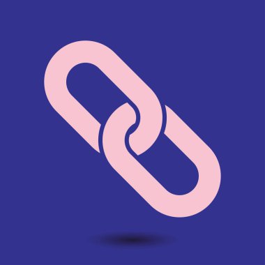 Bağlantı tek simge. Zincir bağlantı erkek.