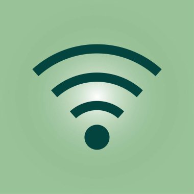 WiFi sembolü. Vektör kablosuz ağ kutsal kişilerin resmi. Düz tasarım