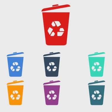 çöp kutusu simgesini, vektör eps10 çizim 