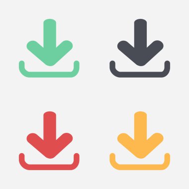 Simgesini indirin. Düğme yükleyin. Düz stil.