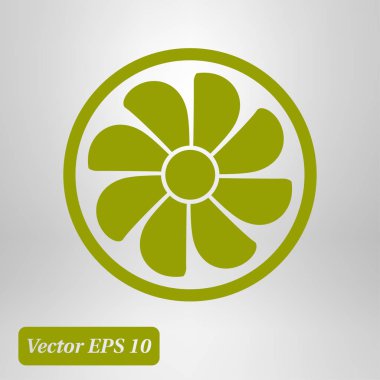 Egzoz vantilatörü simgesi. Havalandırma sembolü.