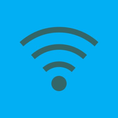 WiFi sembolü. Vektör kablosuz ağ kutsal kişilerin resmi. Düz tasarım