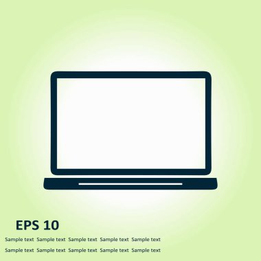 dizüstü bilgisayar kutsal kişilerin resmi, düz tasarım stili, vektör Eps 10, vektör çizim 