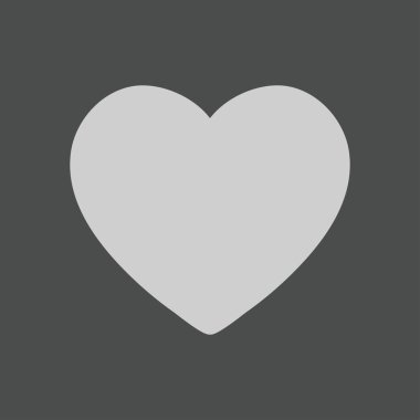 Sevgililer günü, düz kalp simgesi, vektör çizim 