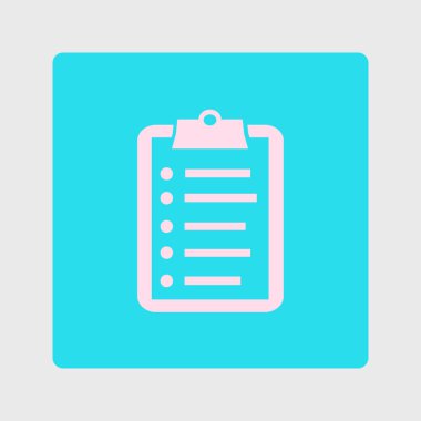 Listesi vektör simgesini denetleyin. Düz tasarım.