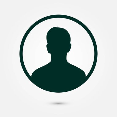 Kullanıcı simgesi simgesi. Kişi sembolü. İnsan avatarı. Düz stil. EPS 10.