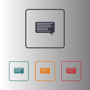 Geneli düz tasarım simgesi bubbles 