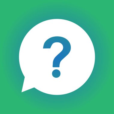 Soru işareti simgesi. Yardım sembolü. SSS işareti. Düz tasarım tarzı. EPS 10.