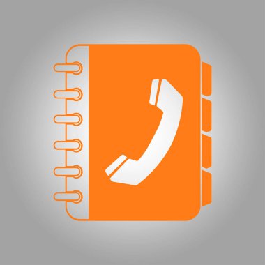 Telefon Rehberi düz simgesi. Düz tasarım stili.