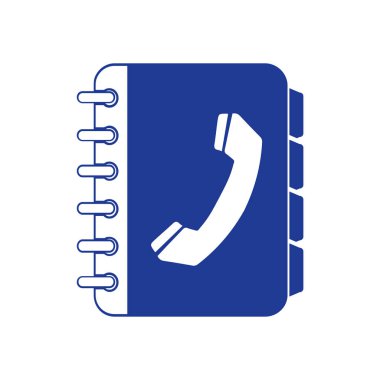 Telefon Rehberi düz simgesi. Düz tasarım stili.