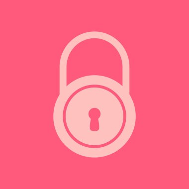 Kilit simgesi. Düz tasarım tarzı. Vektör EPS10.