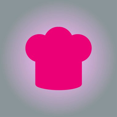 Chef şapka işareti simgesi. Şapka pişirme sembolü.