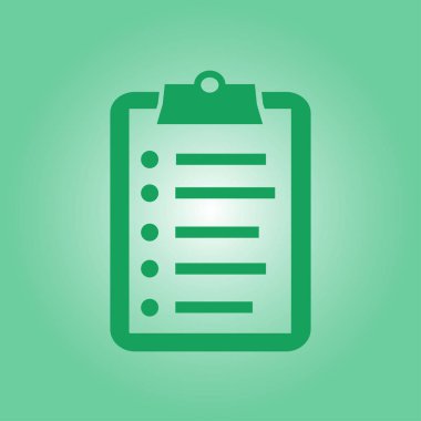 Listesi vektör simgesini denetleyin. Düz tasarım.