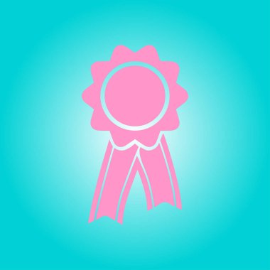  Kurdele simgesi ile rozet. Ödülü rozet şerit erkek ile.