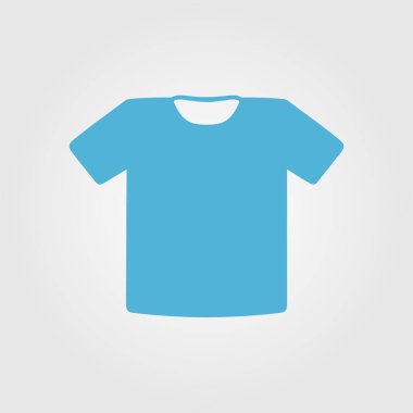 T-shirt işareti simgesi. Giysi sembolü. Düz tasarım stili.