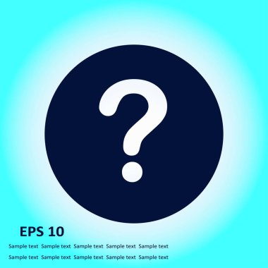 Soru işareti simgesi. Yardım sembolü. SSS işareti. Düz tasarım tarzı. EPS 10.