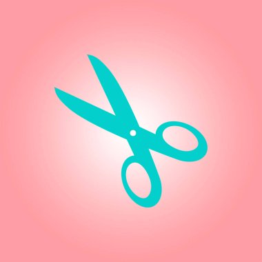 Makas simgesi. Mark burayı kes. Düz tasarım.