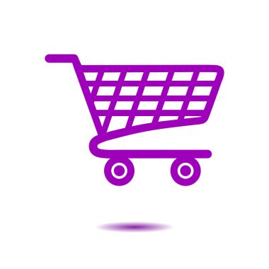 grafik alışveriş düz simgesi