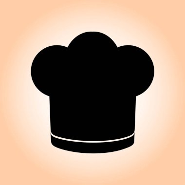 Chef şapka işareti simgesi. Şapka pişirme sembolü.