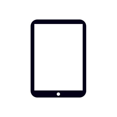 Modern dijital tablet Pc simgesi. Düz tasarım simgesi. EPS 10 vektör.