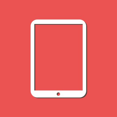 Modern dijital tablet Pc simgesi. Düz tasarım simgesi. EPS 10 vektör.