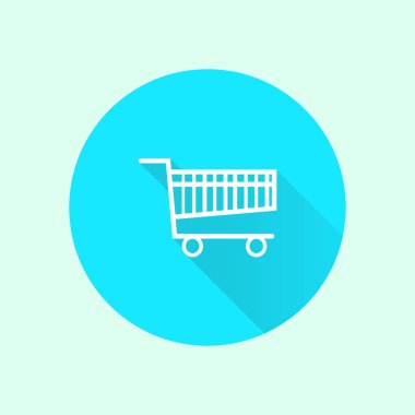 grafik alışveriş düz simgesi