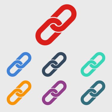 Bağlantı tek simge. Zincir bağlantı erkek.