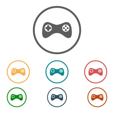 Gamepad simgesi. Vektör. Düz tasarım stili
