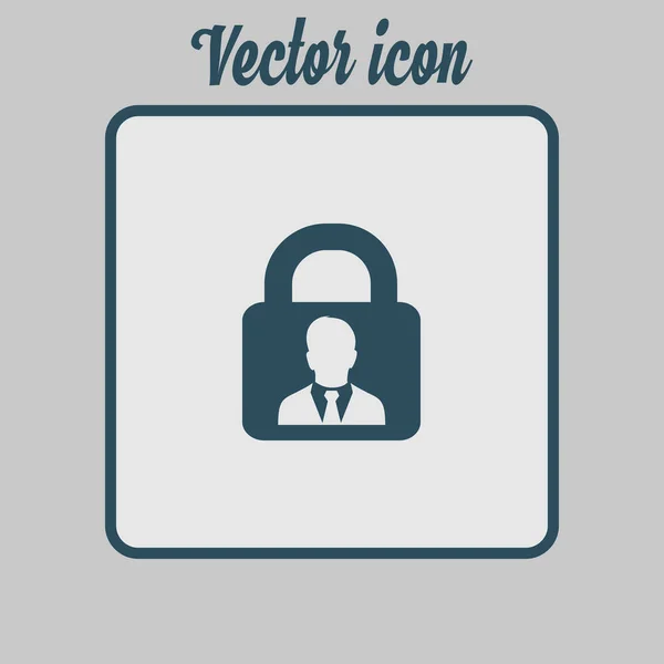 Benutzer Login Oder Authentifizierungs Symbol Flachen Design Stil Vektor Eps10 — Stockvektor
