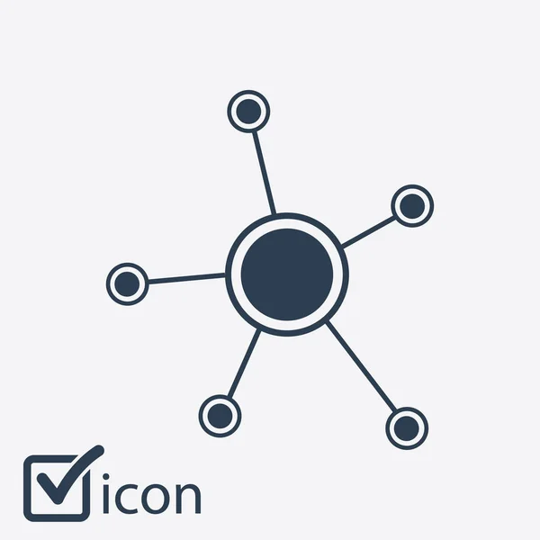 Social Network Single Icon Global Technology Social Network — Stock Vector