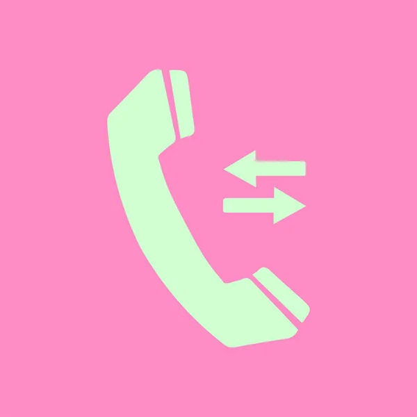 Telefon Symbol Flachen Design Stil Vektor Folge — Stockvektor