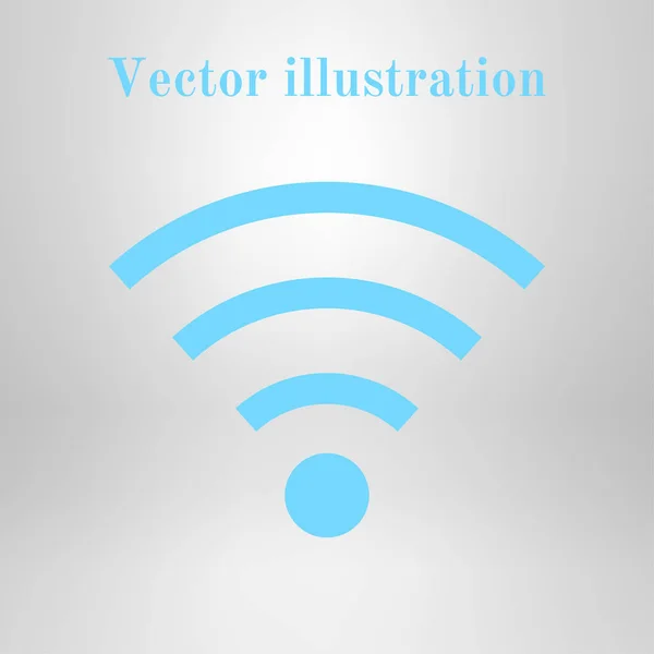 Symbole Wifi Icône Réseau Sans Fil Vectoriel Conception Plate — Image vectorielle