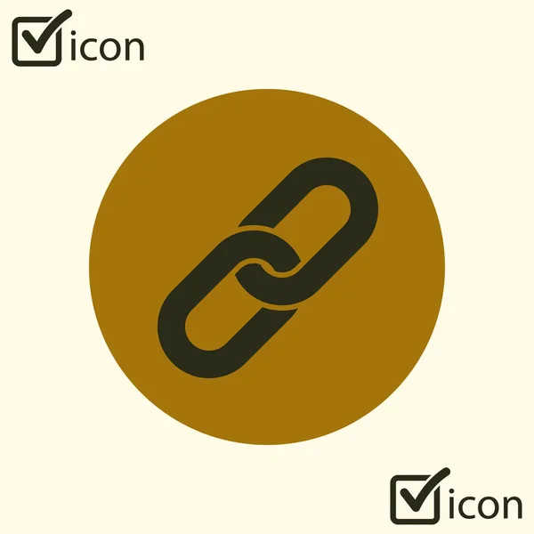 Enlace Icon Chain Único Eslabón Símbolo Enlace Icono Fuente — Vector de stock