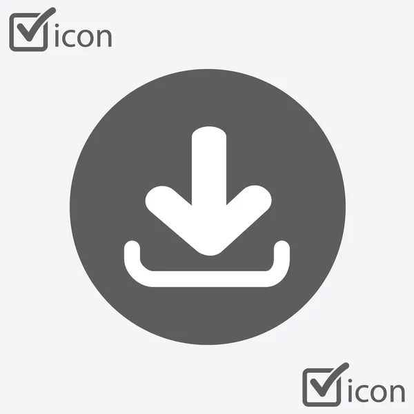 Download Icon Upload Button Flat Design Style — Stock Vector