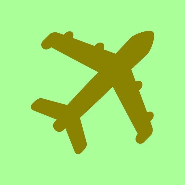 飛行機アイコン シンボルを旅行します 下部記号から飛行機 — ストックベクタ
