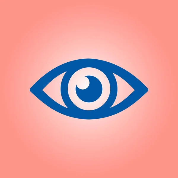 Pictogram Van Een Oog Platte Ontwerpstijl — Stockvector