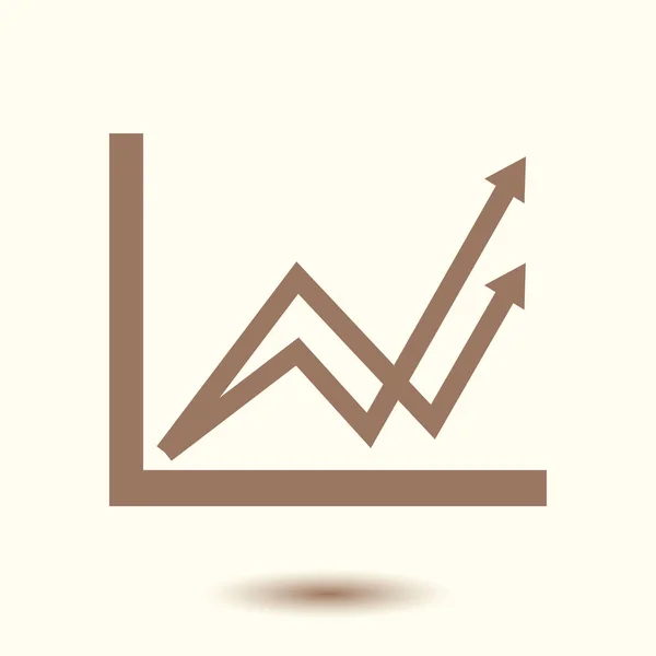 Üzleti Grafikon Grafikon Sima Ikon — Stock Vector