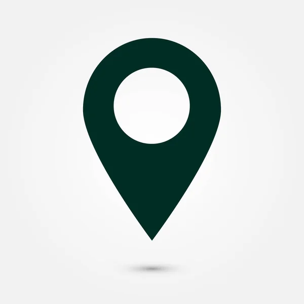 Aanwijzer Kaartpictogram Gps Locatie Symbool Platte Ontwerpstijl Vektor Eps — Stockvector