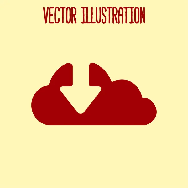 Télécharger Partir Icône Cloud Bouton Téléchargement Symbole Charge — Image vectorielle