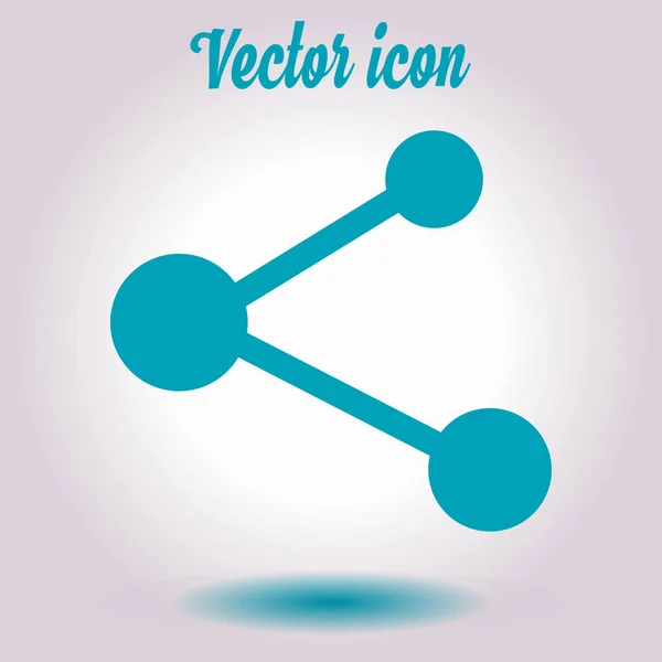 Compartir Icono Signo Estilo Diseño Plano — Vector de stock