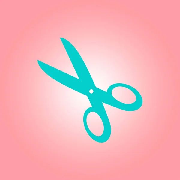 Scissors Icon Mark Cut Here Flat Design — Stock Vector