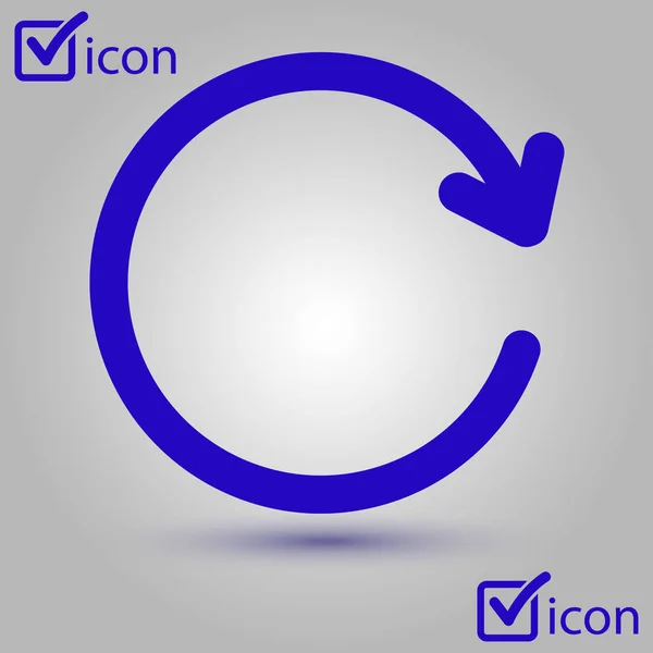 Flecha Circular Signo Vector Icon Flecha Que Mueve Derecha — Archivo Imágenes Vectoriales